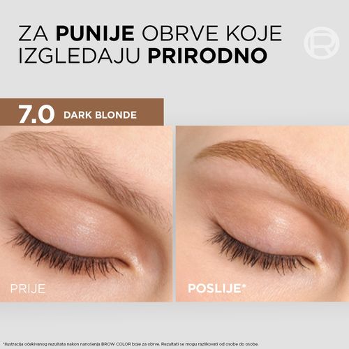 L'Oreal Paris Brow Color polutrajna boja za obrve 7.0 Dark Blonde​ slika 4