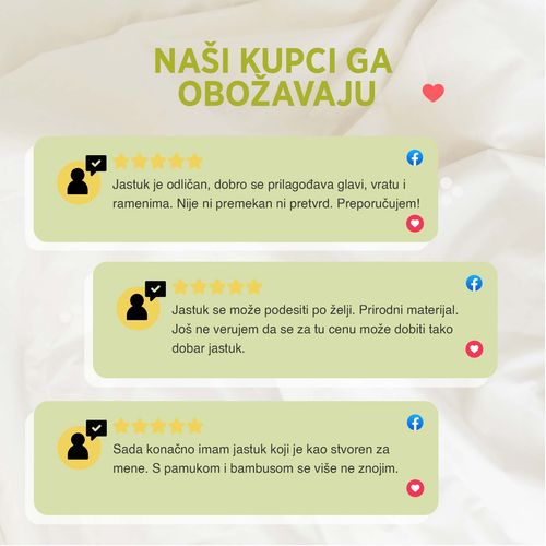 Klasični jastuk Hitex Bamboo All Sides Sleep slika 8