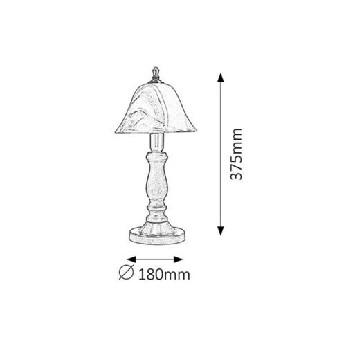 Rabalux Rustic3 stona lampa, E14 40W bronza Klasična rasveta slika 2