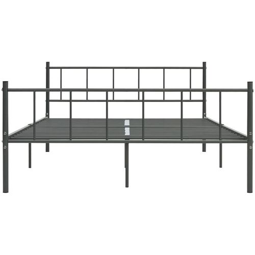 Okvir za krevet sivi metalni 200 x 200 cm slika 8