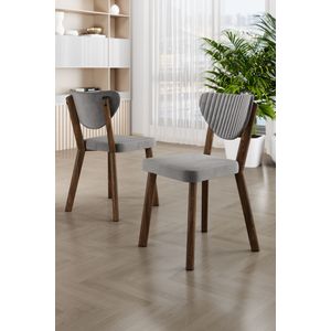Set Stolica (6 Komada) Arfe - Boje: Siva, Smeđa, Siva/Smeđa