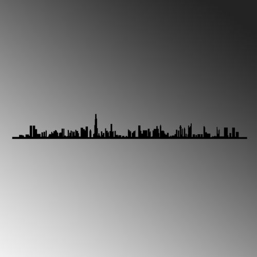 Wallity Metalna zidna dekoracija, Dubai Skyline slika 5