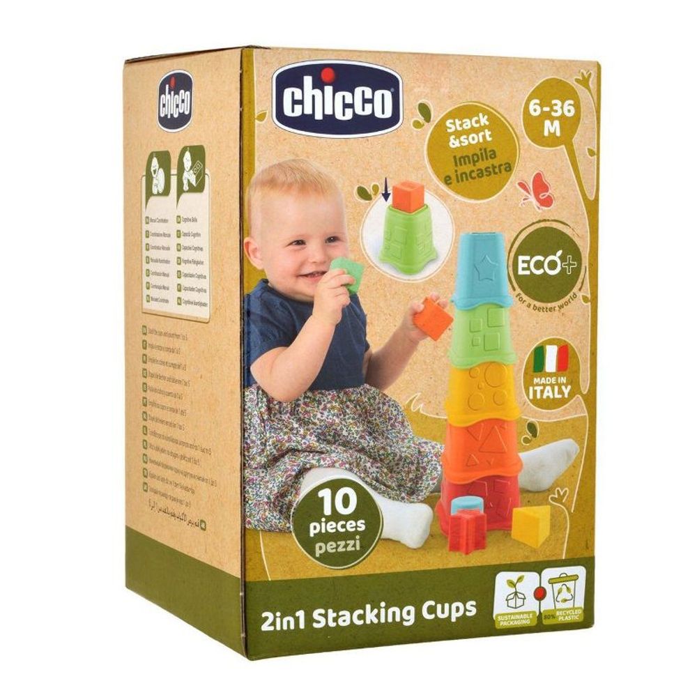 Chicco Didaktička igračka ECO+ 2U1 Stacking Cups - Slaganje čaša slika 1
