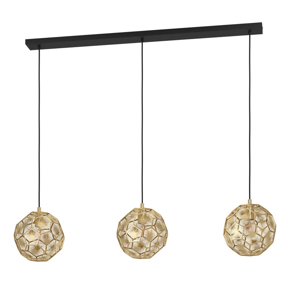 SKOURA Luster - Elegantan crno/mesingasti dizajn slika 1