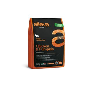 Alleva Natural Dog Puppy Chicken &amp; Pumpkin Medium 800 g