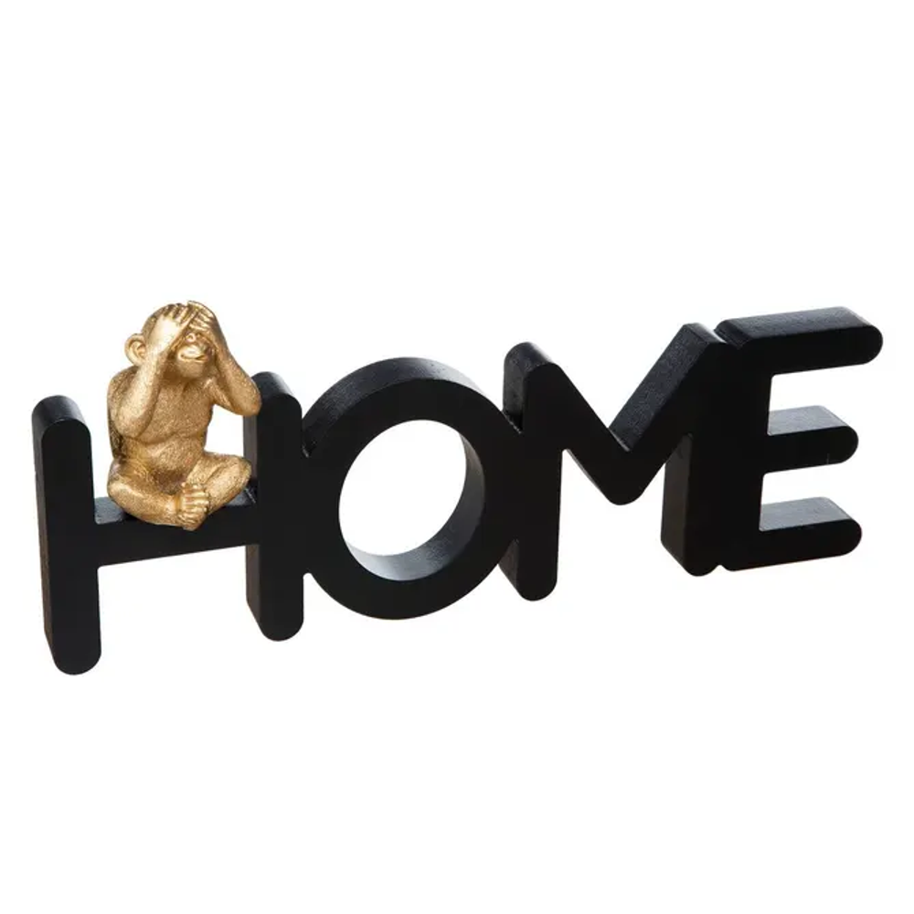 Atmosphera ukras home 37,3x6x16cm mdf/poliresin crni slika 1