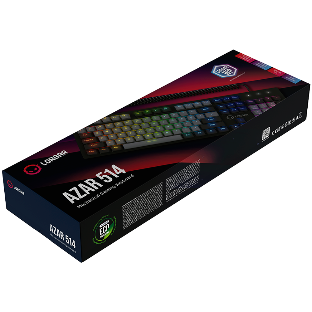 LORGAR Azar 514: Žičana Mehanička Gaming Tastatura sa RGB Osvjetljenjem slika 8