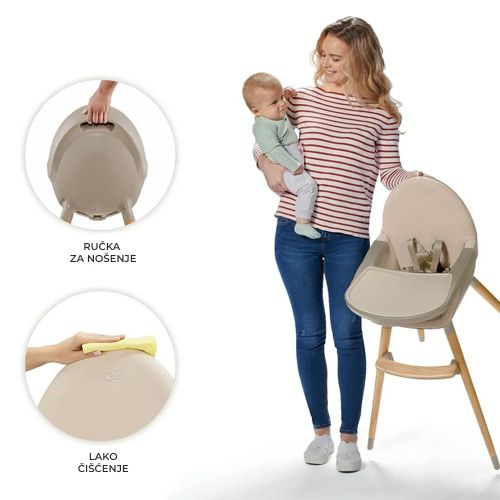 Kinderkraft Hranilica Fini 2 2u1, Beige slika 5