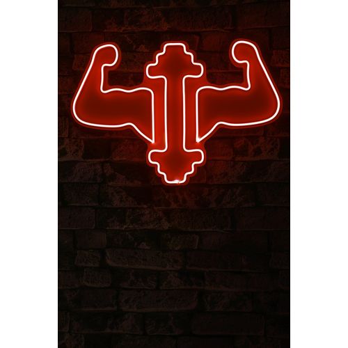 Wallity Ukrasna plastična LED rasvjeta, Gym Dumbbells WorkOut - Red slika 10