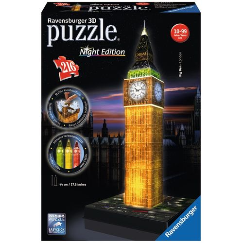 Ravensburger Puzzle 3D Big Ben noću 216kom slika 1