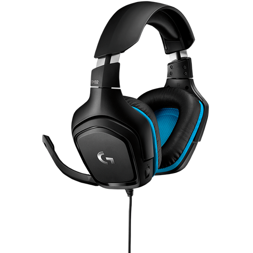 LOGITECH G432 Gaming Slušalice s žicom 7.1 - Umjetna koža - Crna/Plava - USB slika 7