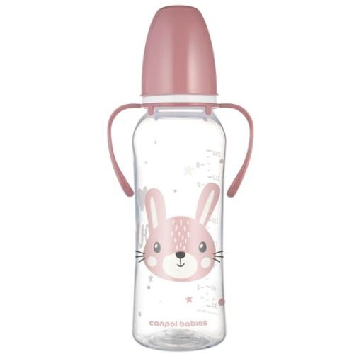 Canpol Babies Flašica Cute Animals Sa Ručkama 250Ml (11/845) - Pink slika 1