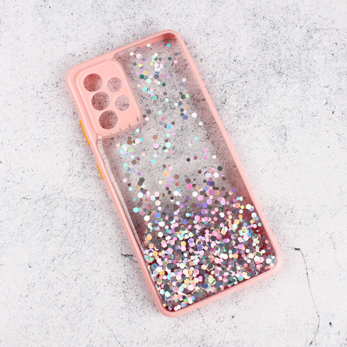 Maska Frame Glitter za Samsung A525F/A526B/A528B Galaxy A52 4G/A52 5G/A52s 5G roze slika 1