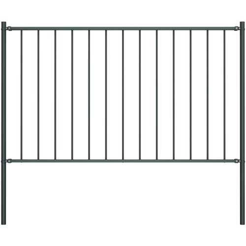 Panel za ogradu sa stupovima čelični 1,7 x 0,75 m antracit slika 13