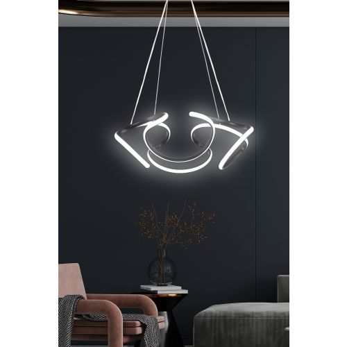 Scorpii Black-White Light Black Chandelier slika 2