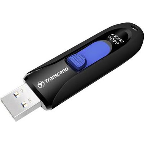 Transcend TS64GJF790K USB 64GB, JetFlash 790K, USB3.1, 100/30 MB/s, Retractable, Black/Blue slika 1