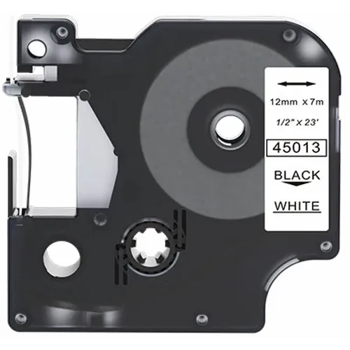 Traka za Dymo DM1 45013 12mm x 7mm crna/bela slika 2