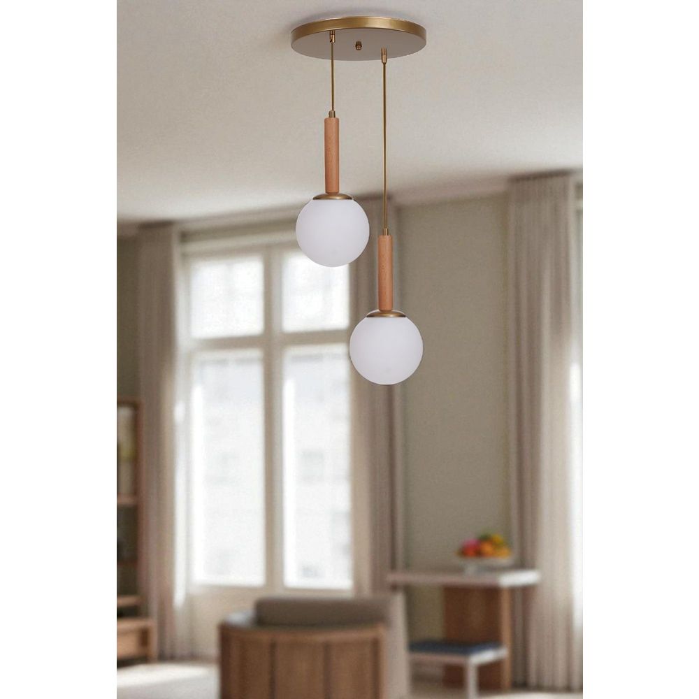 Opviq Luster 956, Bijela, Hrast, Zlatna slika 1