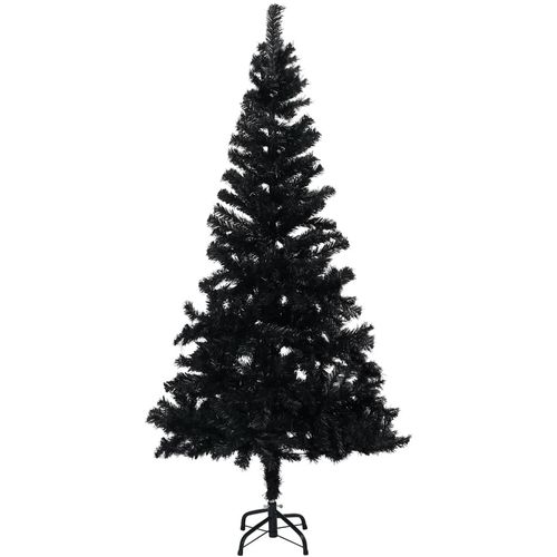 Umjetno božićno drvce LED sa stalkom crno 120 cm PVC slika 10