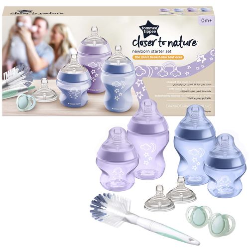 Tommee Tippee Closer to nature set bočica za hranjenje, ljubičasti slika 1