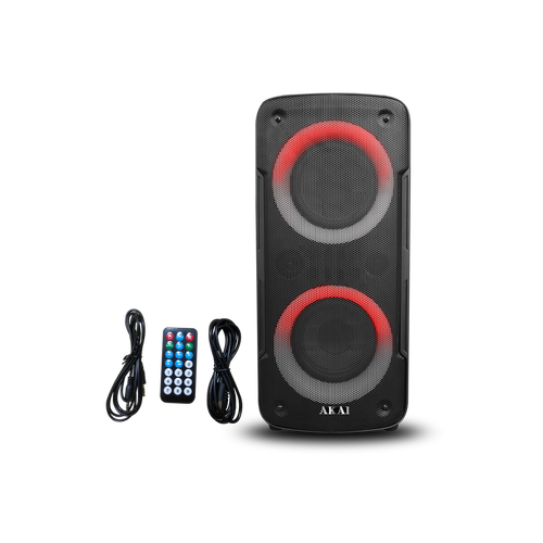 AKAI karaoke 8W, FM, BT, TWS, USB, LED svjet, microSD, bate, daljinski ABTS-TK19 slika 2