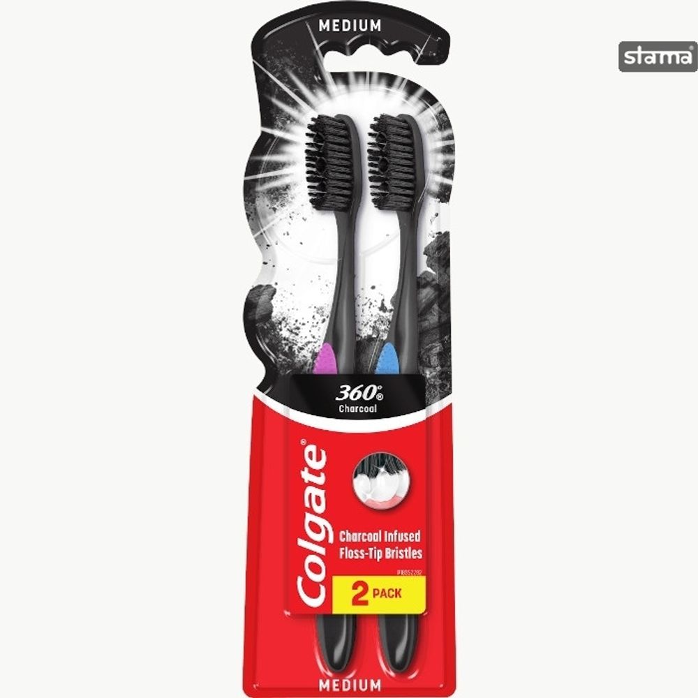 Colgate Četkica za zube 360 Black 1+1 slika 1