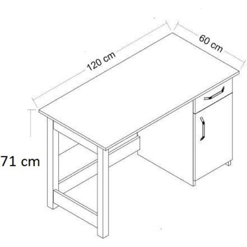 Natural - White, Saview White
Oak Study Desk slika 5