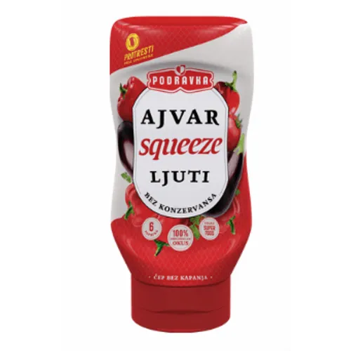 Podravka ajvar ljuti squeeze 310g KRATAK ROK slika 1