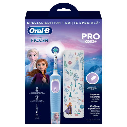 Oral-B Kids Frozen, Električna četkica sa putnom kutijom za decu 3+ slika 2