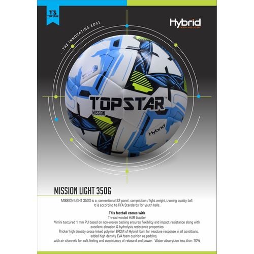 TOPSTAR Lopta Za Nogomet Mission Light slika 4