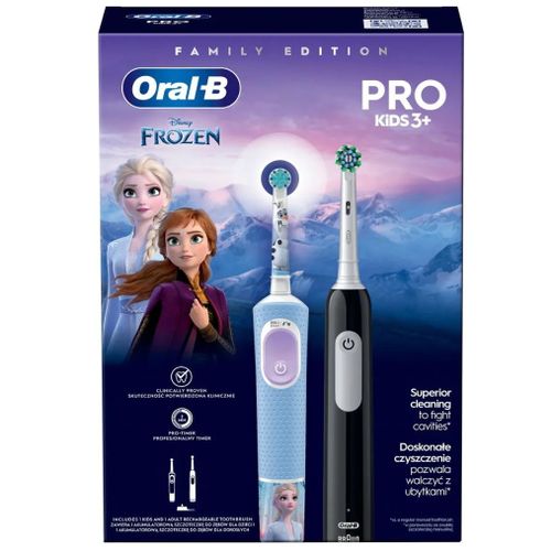 Oral-B električna četkica Familiy Edition PRO SERIES1 BLACK+PRO Kids 3 Frozen slika 2