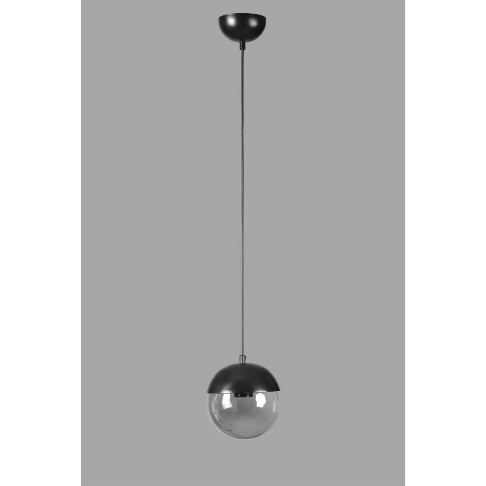Küre Tekli Siyah Füme Camlı Sarkıt Dark Grey Luster slika 2