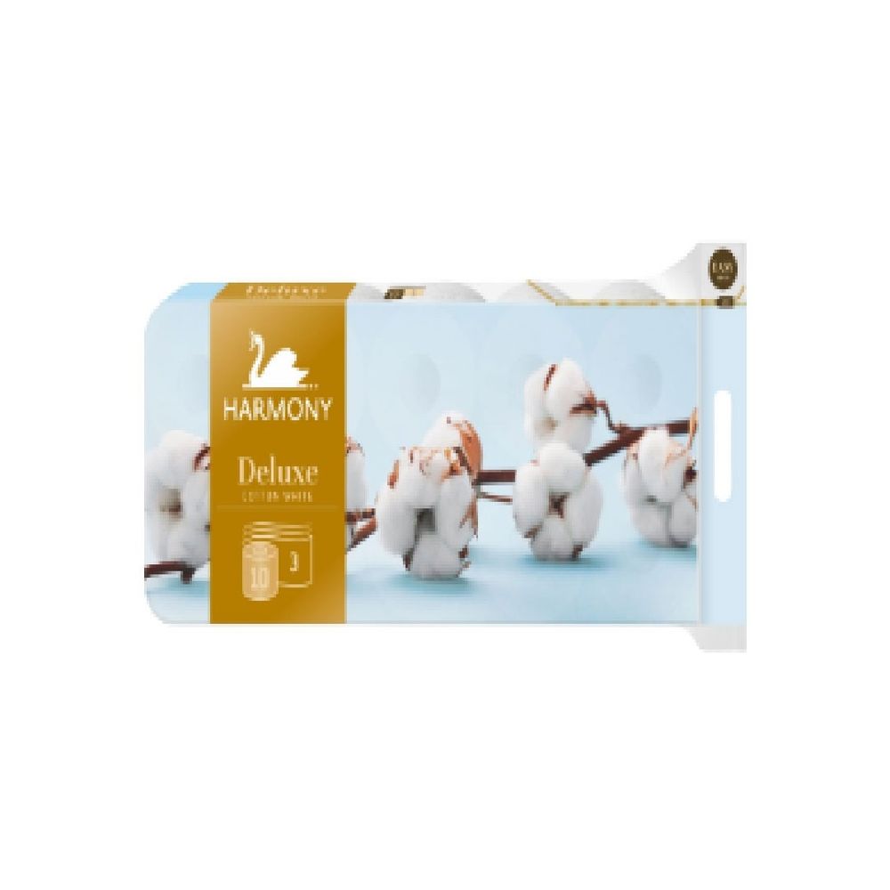 Harmony Toaletni papir Deluxe Cotton White 10/1 slika 1