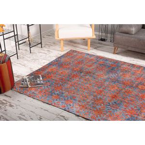Funk Chenille - Orange AL 06  Multicolor Carpet (140 x 190)