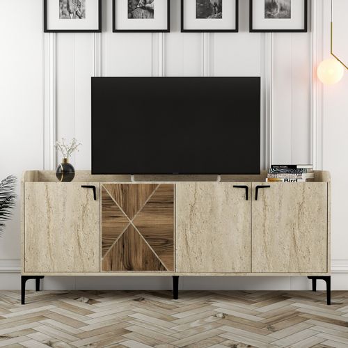 Woody Fashion Komoda VENEDIK, boja oraha, boja Travertine slika 5