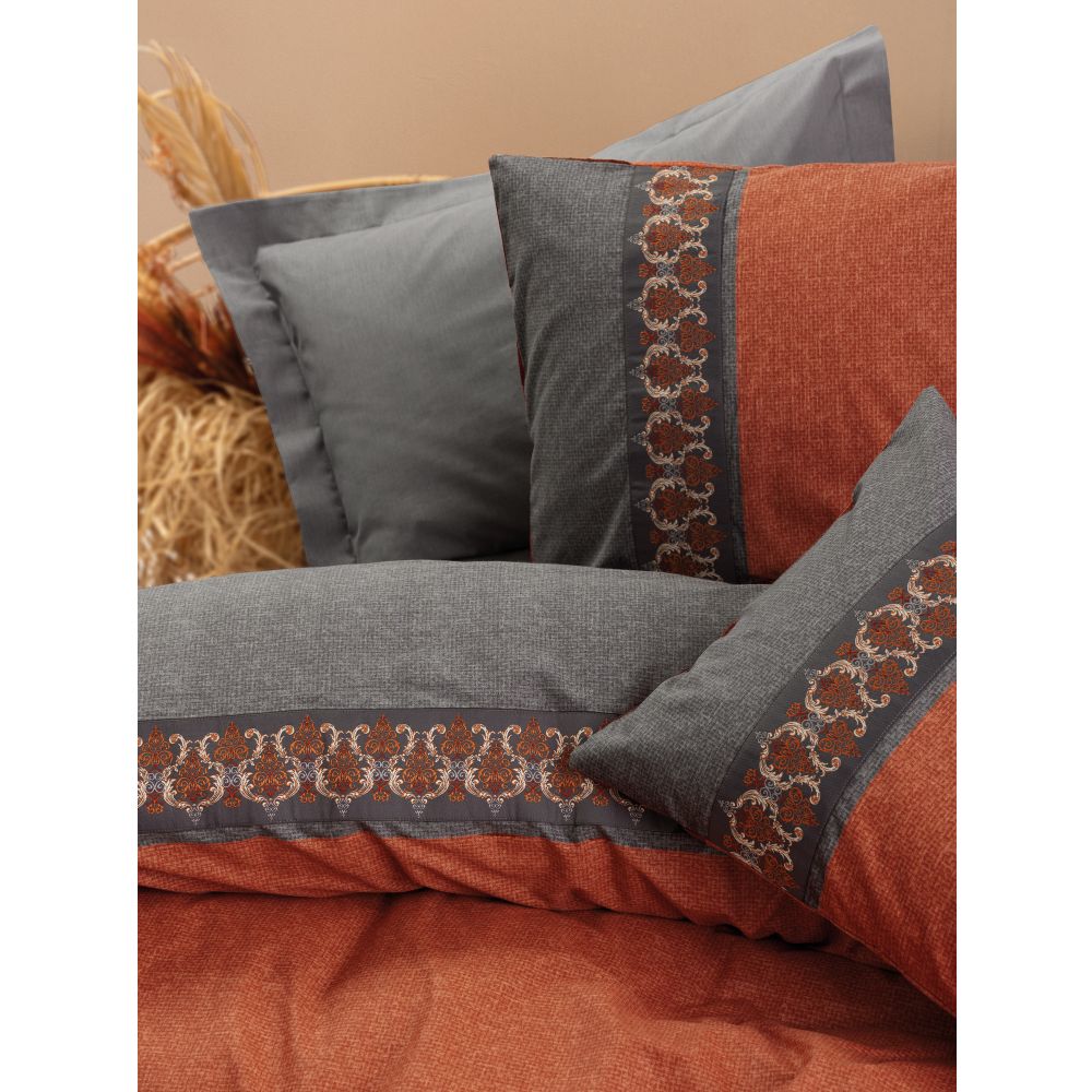 Tamaya - Tile Red Tile Red
Grey Ranforce Double Quilt Cover Set slika 2