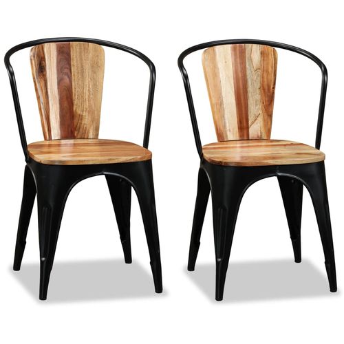 Blagovaonske stolice od masivnog bagremovog drva 4 kom slika 60