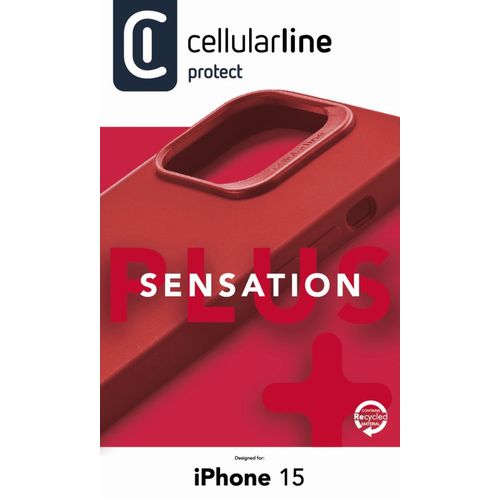 Cellularline Sensation+ silikonska maskica za iPhone 15 red slika 3