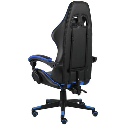 Igraća stolica od umjetne kože crno-plava slika 21