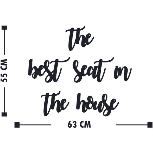 The Best Seat İn The House Black Decorative Wooden Wall Accessory slika 3
