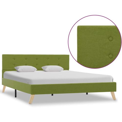 Okvir za krevet od tkanine zeleni 140 x 200 cm slika 22