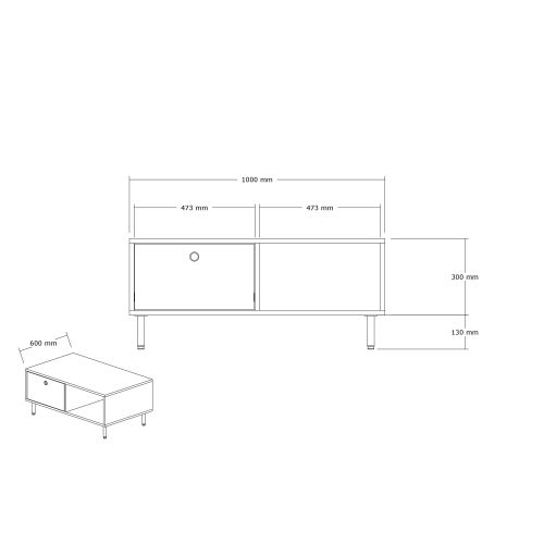 Nando - Walnut Walnut Coffee Table slika 5