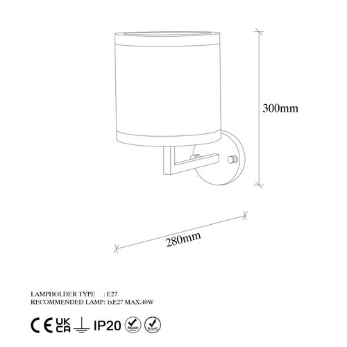 Opviq Zidna lampa, 942FLG2163 slika 5