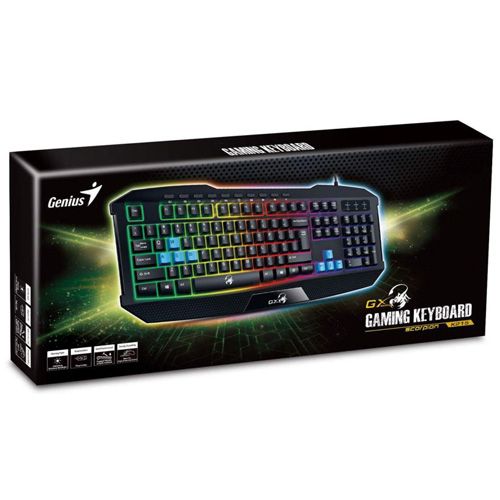 Genius tastatura SCORPION K215, USB, BLACK, SER slika 3