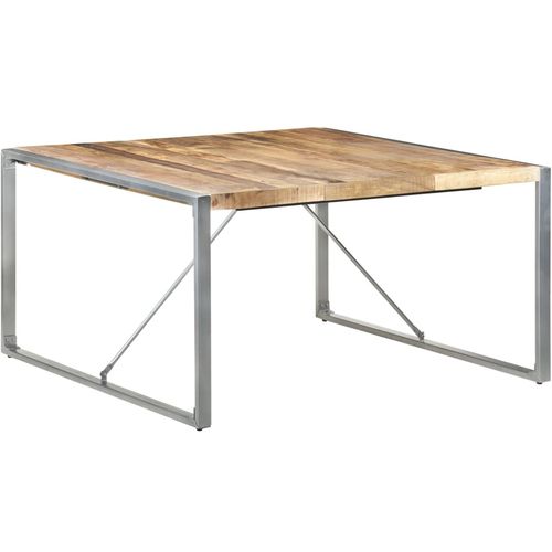 Blagovaonski stol 140 x 140 x 75 cm od grubog drva manga slika 9