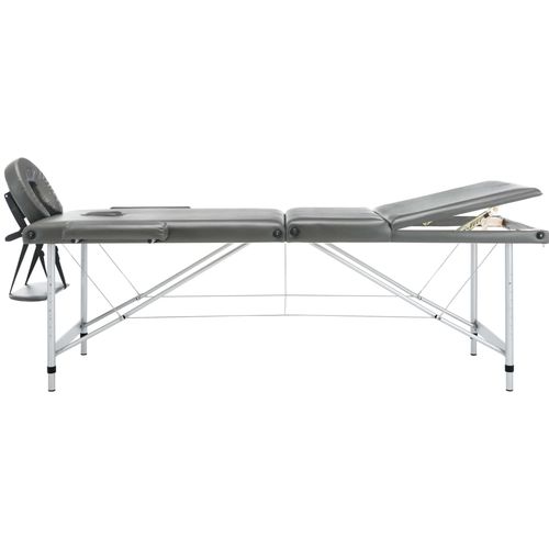 Masažni stol s 3 zone i aluminijskim okvirom antracit 186x68 cm slika 16