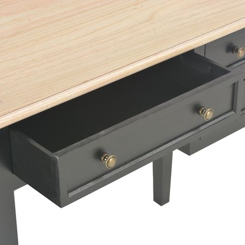 280071 Writing Desk Black 109,5x45x77,5 cm Wood slika 20