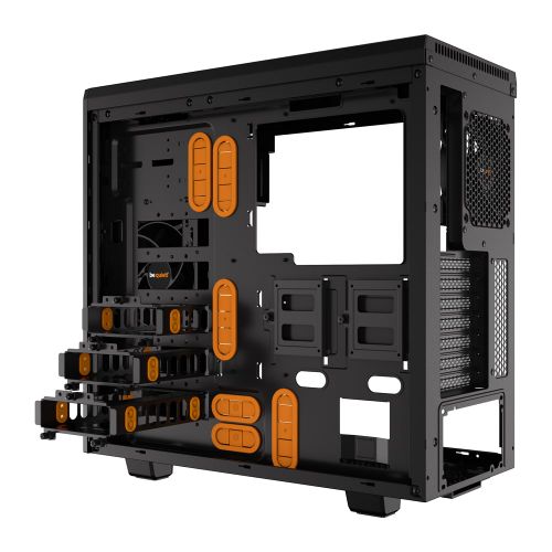 be quiet! BGW20 PURE BASE 600 Window Orange, MB compatibility: ATX / M-ATX / Mini-ITX, Two pre-installed be quiet! Pure Wings 2 140mm fans, Ready for water cooling radiators up to 360mm slika 5