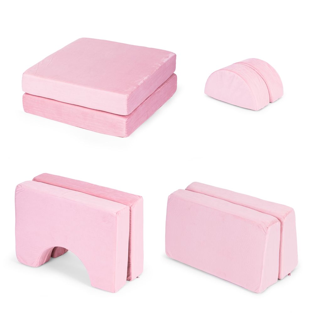 Ecotoys DIY modularna sofa sa 8 jastuka - pink slika 8