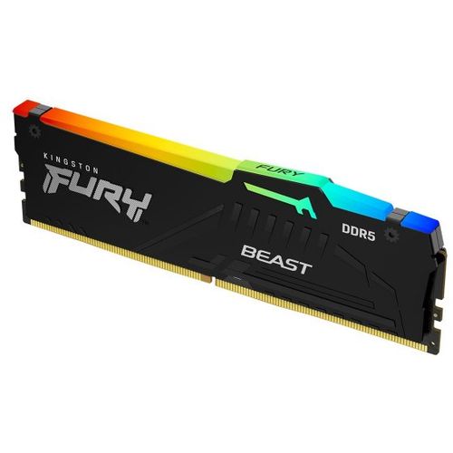 Kingston KF556C40BBA-32 DDR5 32GB 5600MHz [FURY BEAST RGB], Non-ECC UDIMM, CL40 1.25V, 288-Pin 2Rx8, w/RGB Heatsink slika 1